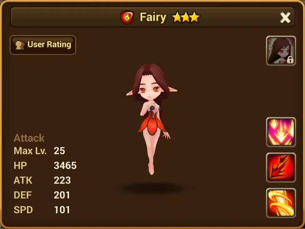 Summoners War Iselia Fire Fairy Guide Fairy 29 front 1 Summoners War Iselia Fire Fairy