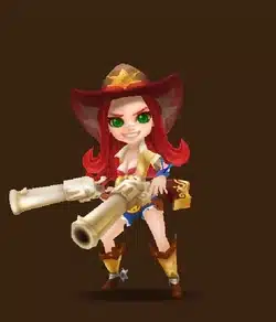 Summoners War Anne Fire Cowgirl Guide Anne front Summoners War Anne Fire Cowgirl Guide