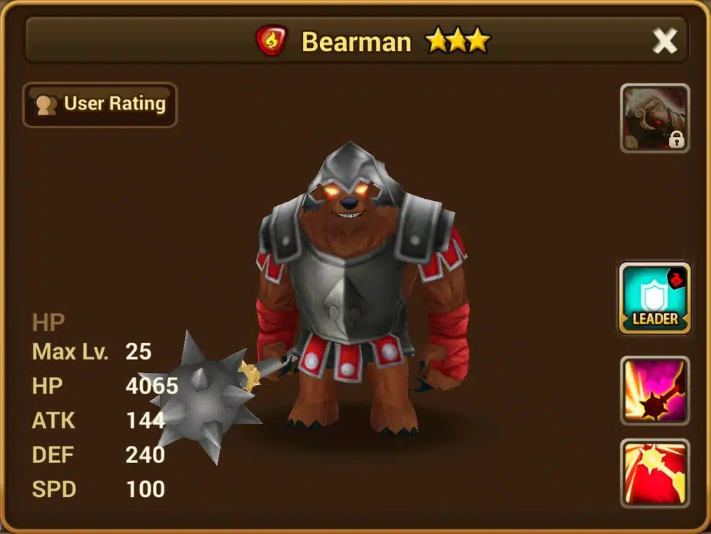 Summoners War Kungen Fire Bearman Guide Bearman fire Summoners War Kungen Fire Bearman Guide