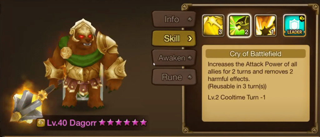 Summoners War Dagorr Wind Bearman Guide Bearman skill Summoners War Dagorr Wind Bearman Guide