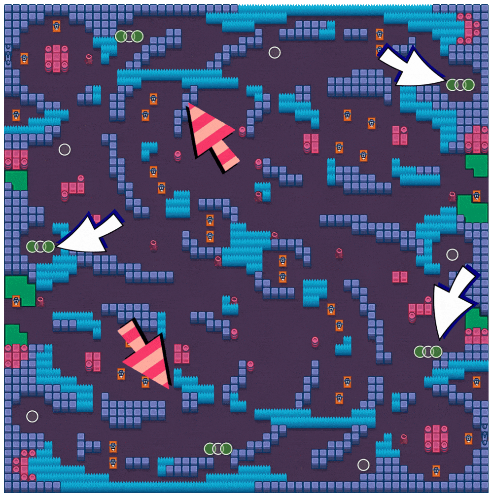 Brawl Stars Sunset Vista Guide Brawl Stars Sunset Vista Claw Spawn Zones Brawl Stars Sunset Vista Claw Shaped Walls