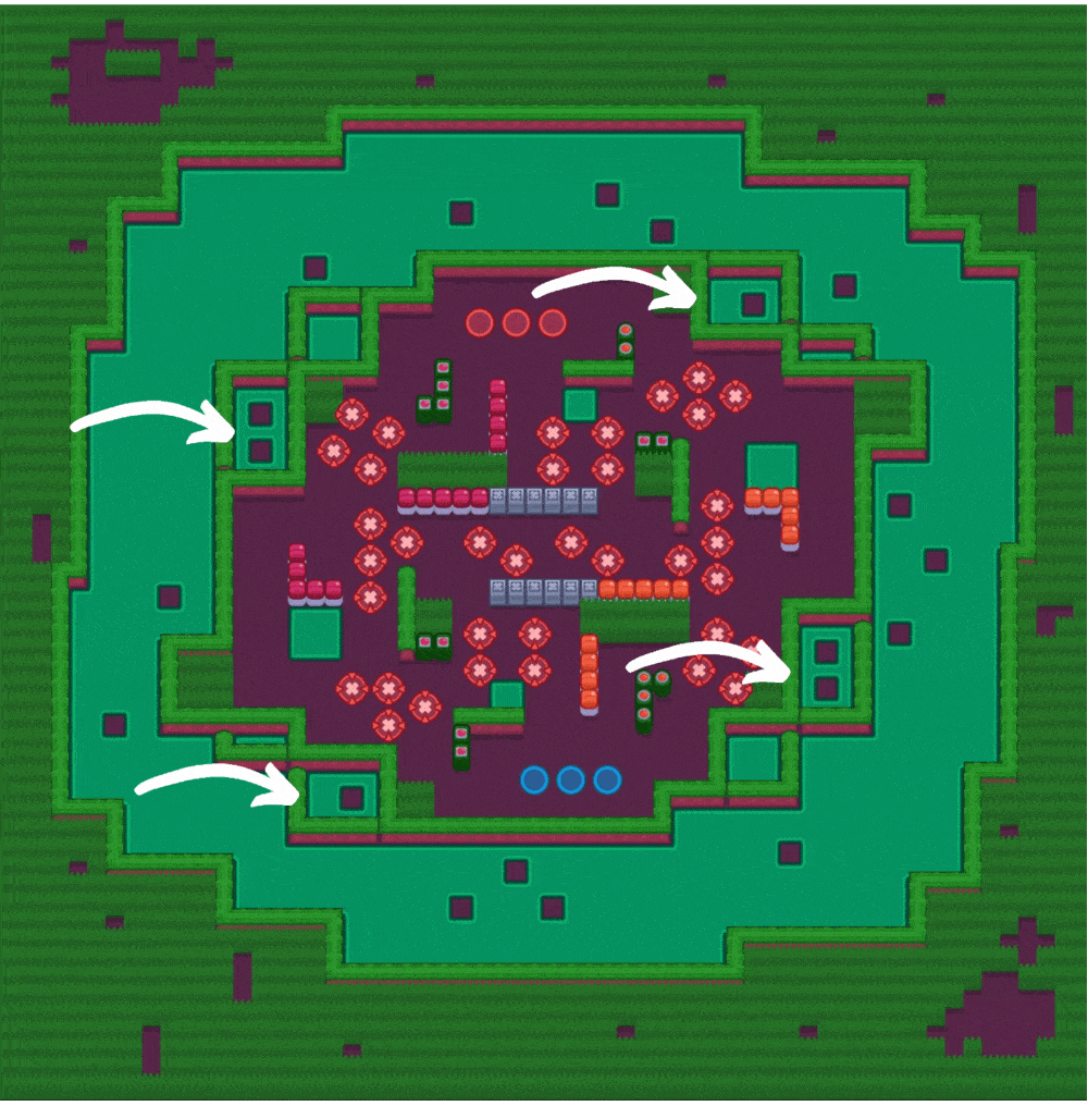 Brawl Stars Wasabi Fortress Guide Brawl Stars Wasabi Fortress Obstacles 1 Brawl Stars Wasabi Fortress Water and Terrain