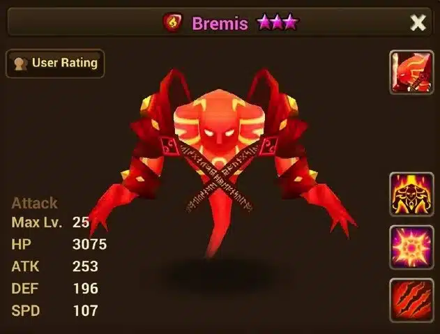 Summoners War Bremis Fire Elemental Guide Bremis Summoners War Bremis Fire Elemental