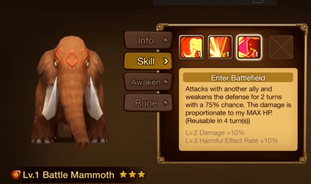Summoners War Granite Fire Battle Mammoth Granite fire Summoners War Granite Fire Battle Mammoth