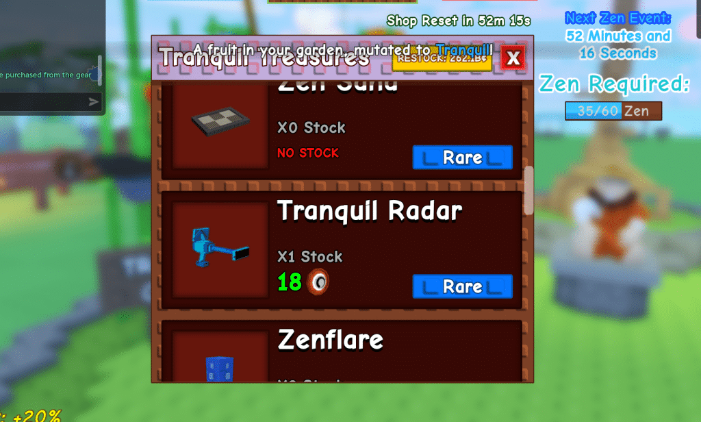 Grow a Garden Tranquil Radar Grow a Garden Tranquil Radar 3 Grow a Garden Tranquil Radar in zen shop