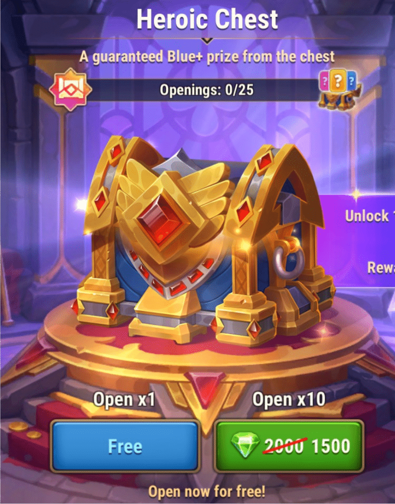 Hero Wars Alliance Heroic Chest Guide Hero Wars Alliance Heroic Chest Open Chest Hero Wars Alliance Heroic Chest