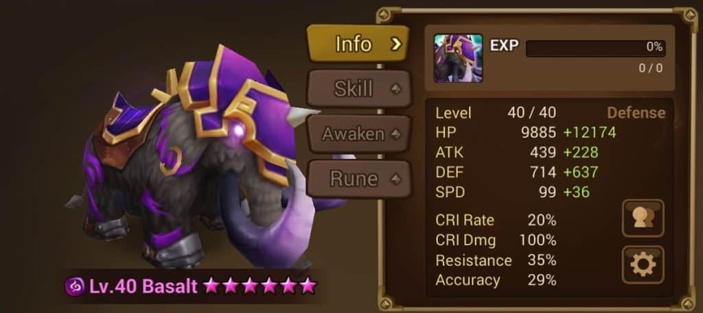 Summoners War Basalt Dark Battle Mammoth basalt Summoners War Basalt Dark Battle Mammoth