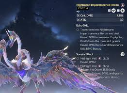 Wuthering Waves Nightmare Impermanence Heron Guide heron stats Wuthering Waves - heron stats