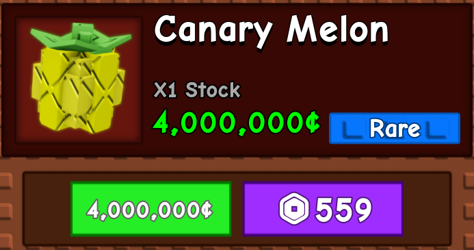 Grow a Garden Canary Melon Canary Melon Price Grow a Garden Canary Melon - Canary Melon Price