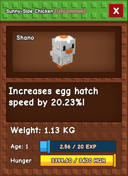 Grow a Garden Sunny-Side Chicken Sunny Side Chicken Passive Grow a Garden Sunny-Side Chicken - Sunny Side Chicken Passive